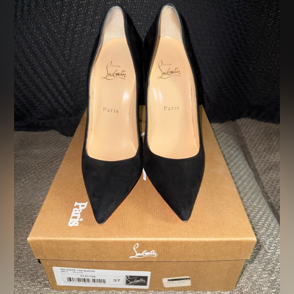 Christian Louboutin Black Suede 120mm